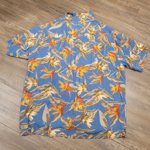 Tropicool Men's Rayon Tropical Hawaiian Button Up Short Sleeve Shirt Size XL - Picture 3 of 4